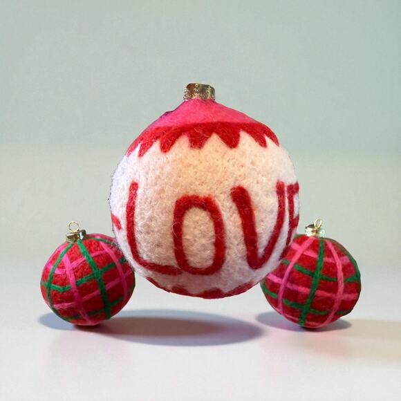 Shiraleah "Love" Assorted Set Of 4
Felt Christmas Ornaments - Picture 2 of 8